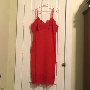 Lovely red vintage slip